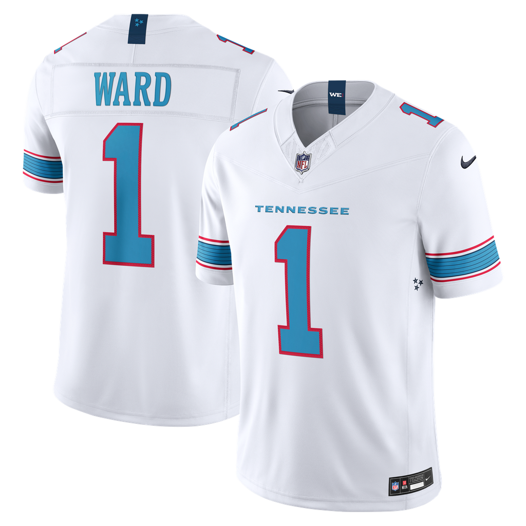 Cameron Ward Tennessee Titans Nike Vapor F.U.S.E. Stitched Limited Jersey - White Official NFL Team Apparel Football Fan Gear