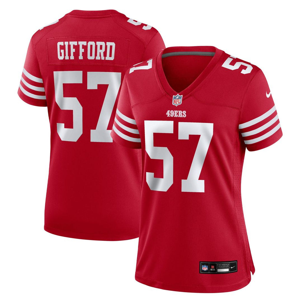 Luke Gifford San Francisco 49ers Nike Women's Team Game Jersey - Scarlet Official NFL Team Apparel Football Fan Gear