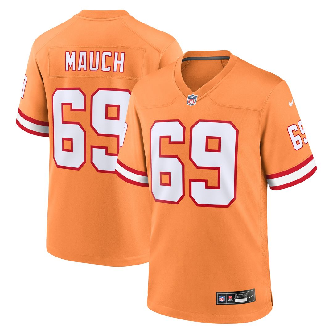 Cody Mauch Tampa Bay Buccaneers Nike Alternate Game Jersey - Orange Official NFL Team Apparel Football Fan Gear