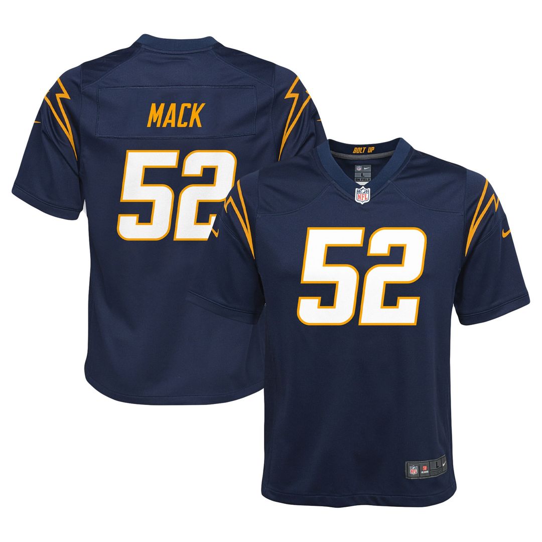 Khalil Mack Los Angeles Chargers Nike Youth Game Jersey - Navy Official NFL Team Apparel Football Fan Gear
