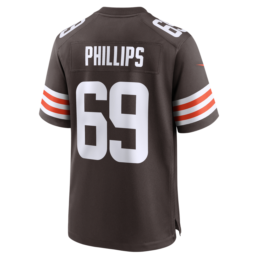 Tyre Phillips Cleveland Browns Nike Team Game Jersey - Brown Official NFL Team Apparel Football Fan Gear