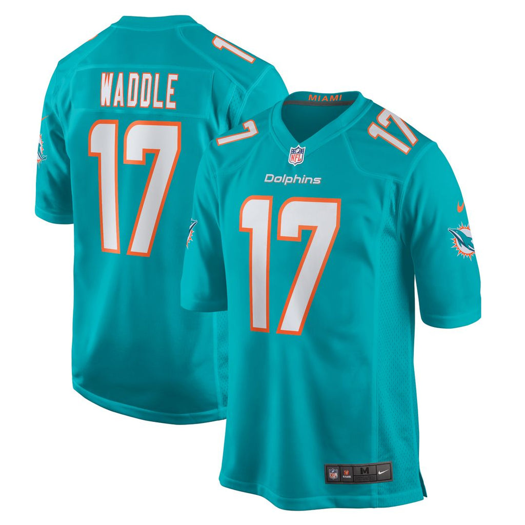 Jaylen Waddle Miami Dolphins Nike Youth Game Jersey - Aqua Official NFL Team Apparel Football Fan Gear