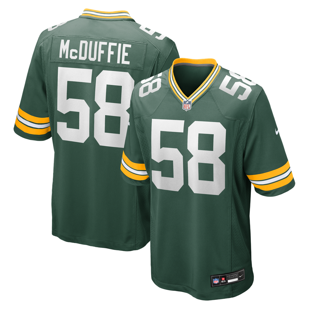 Isaiah McDuffie Green Bay Packers Nike Game Jersey - Green Official NFL Team Apparel Football Fan Gear