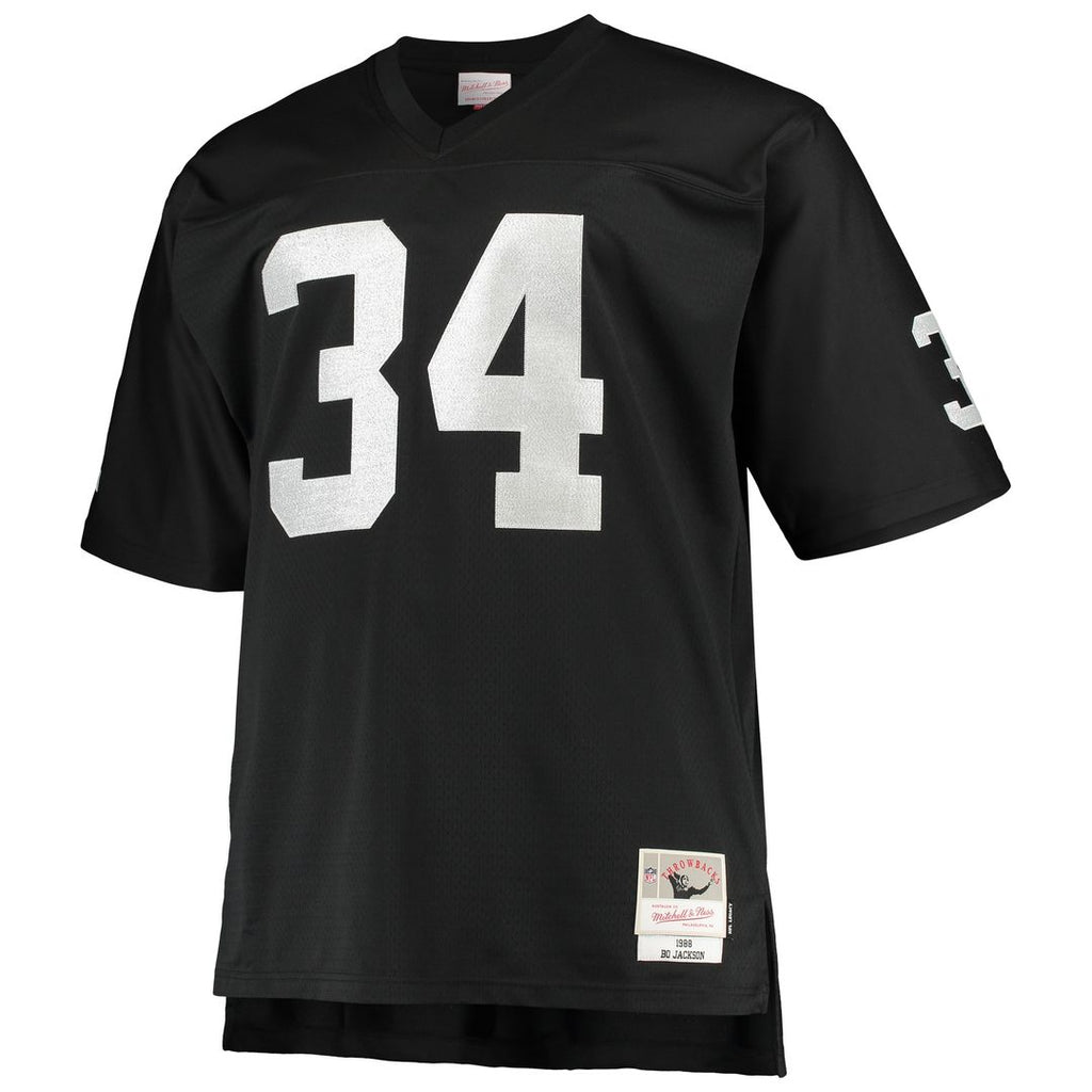 Bo Jackson Las Vegas Raiders Mitchell & Ness Big & Tall 1988 Retired Player Replica Jersey - White Official NFL Team Apparel Football Fan Gear