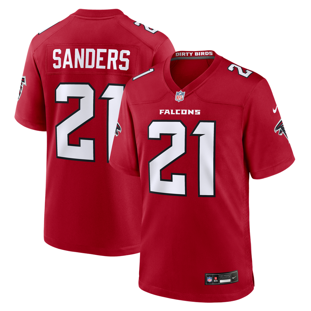 Deion Sanders Atlanta Falcons Nike Retired Player Game Jersey - Red Official NFL Team Apparel Football Fan Gear
