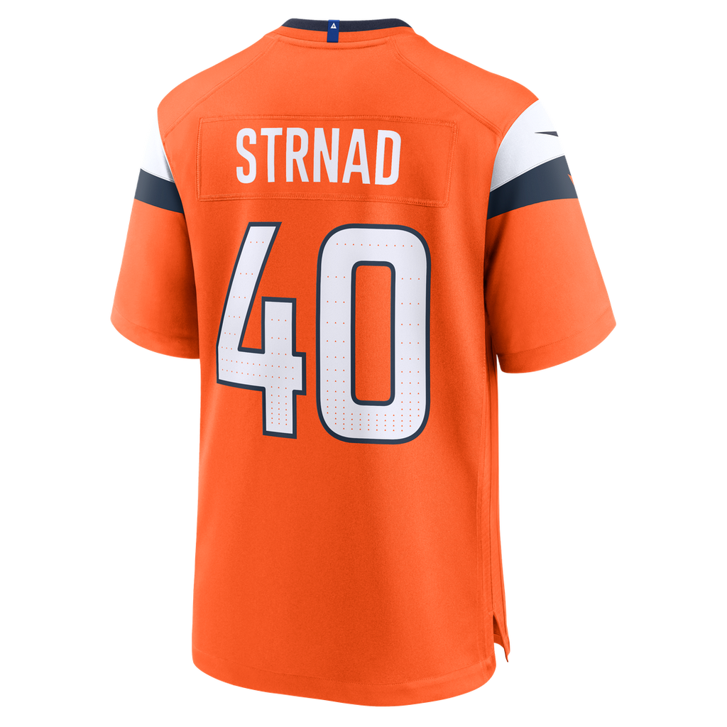 Justin Strnad Denver Broncos Nike Team Game Jersey - Orange Official NFL Team Apparel Football Fan Gear