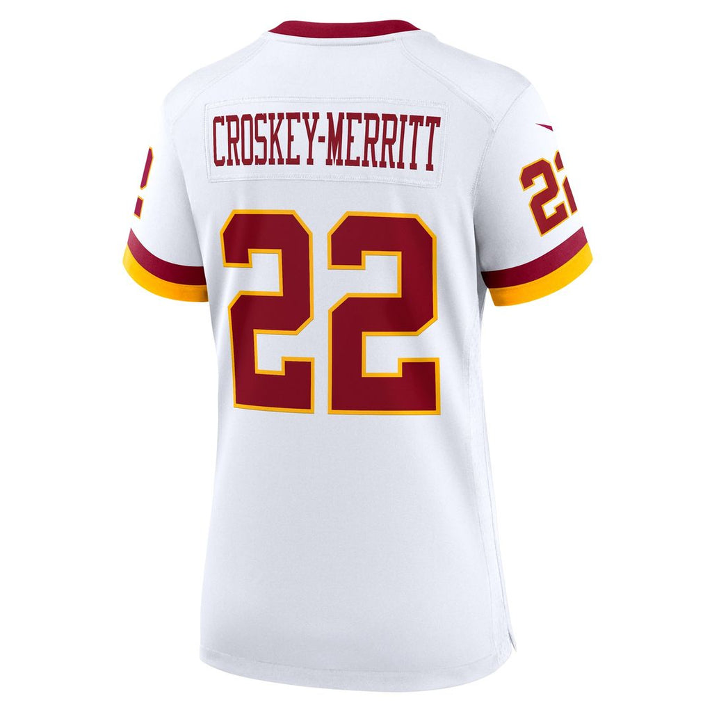 Jacory Croskey-Merritt Washington Commanders Nike Women's Game Super Bowl Era Jersey - White Official NFL Team Apparel Football Fan Gear