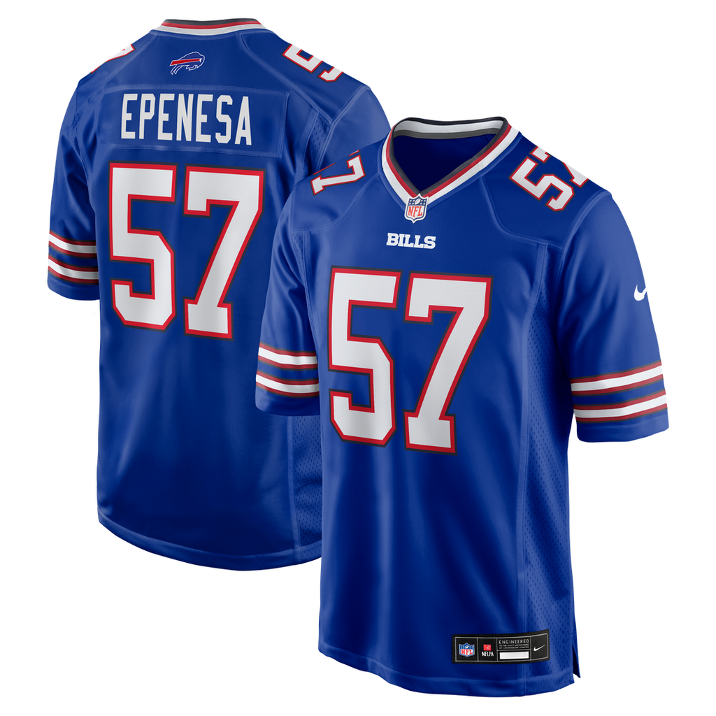 A.J. Epenesa Buffalo Bills Nike Game Player Jersey - Royal Official NFL Team Apparel Football Fan Gear