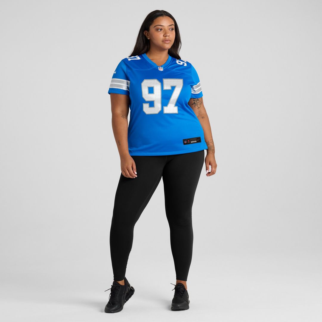 Aidan Hutchinson Detroit Lions Nike Women's Game Jersey - Blue Official NFL Team Apparel Football Fan Gear
