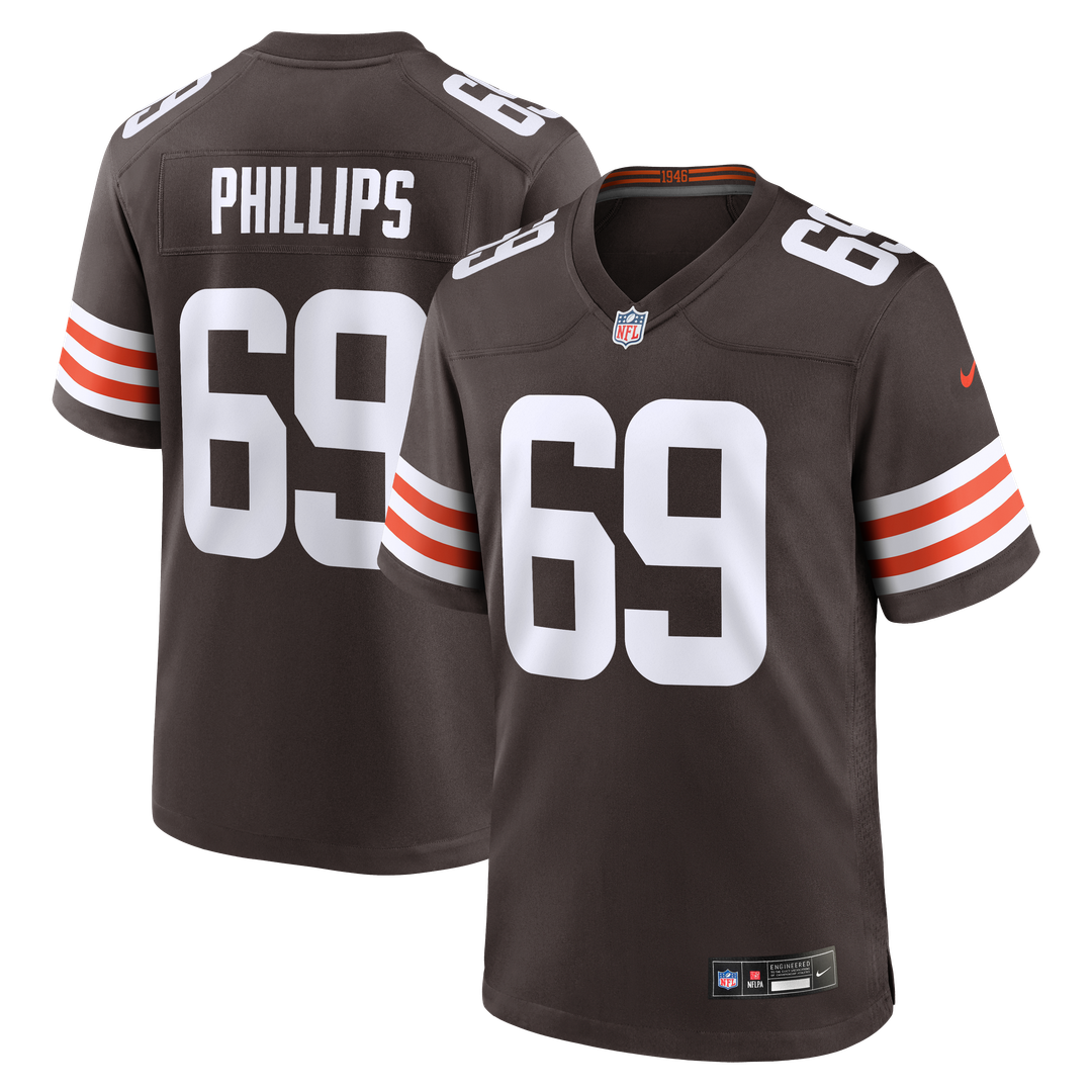 Tyre Phillips Cleveland Browns Nike Team Game Jersey - Brown Official NFL Team Apparel Football Fan Gear