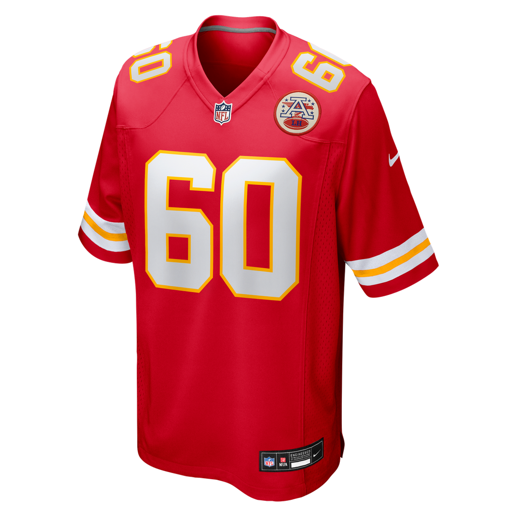 Hunter Nourzad Kansas City Chiefs Nike Game Jersey - Red Official NFL Team Apparel Football Fan Gear