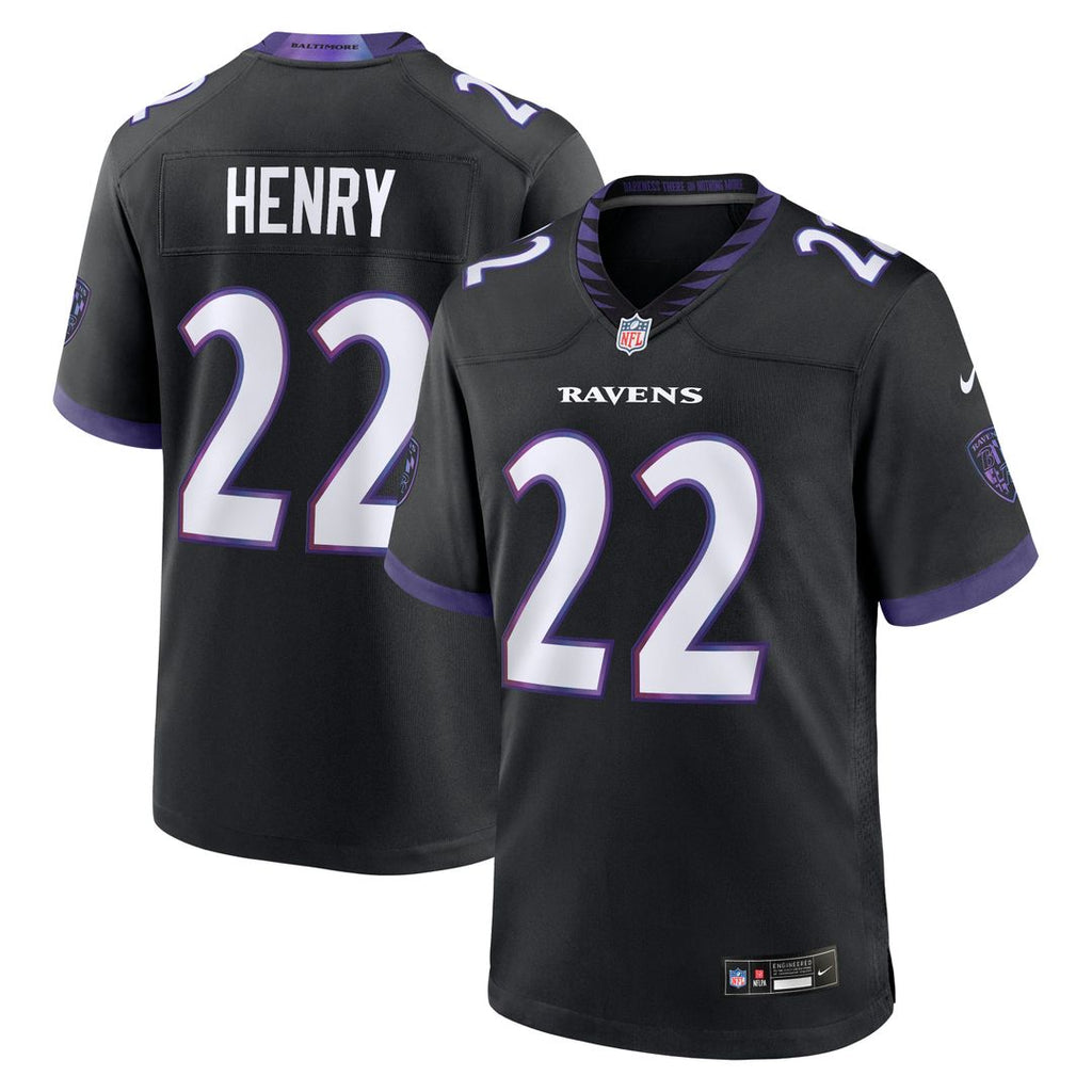 Derrick Henry Baltimore Ravens Nike Alternate Game Jersey - Black Official NFL Team Apparel Football Fan Gear