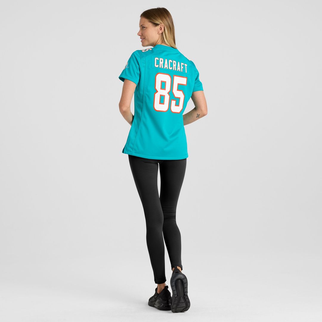 River Cracraft Miami Dolphins Nike Women's Game Player Jersey - Aqua Official NFL Team Apparel Football Fan Gear