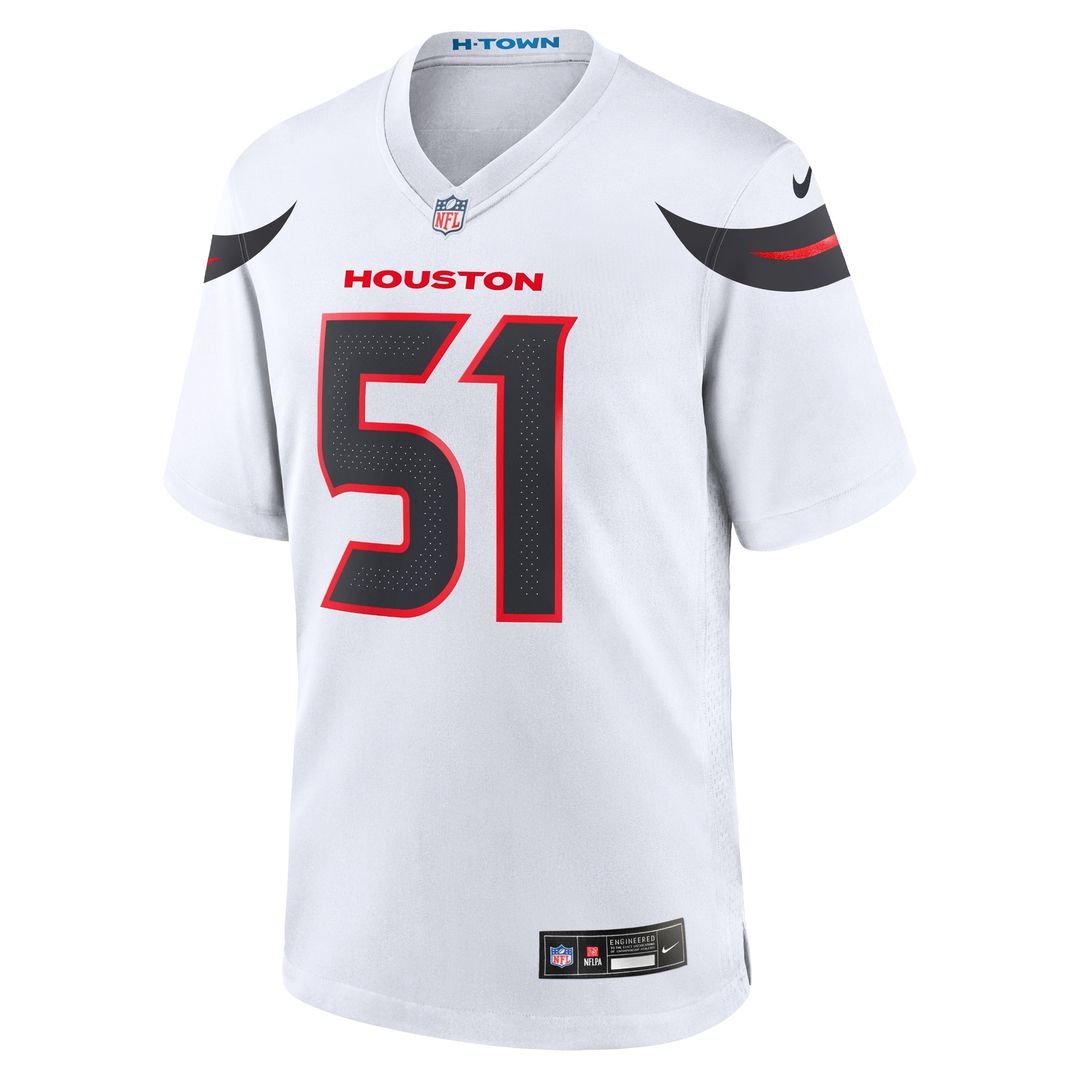 Will Anderson Jr. Houston Texans Nike Game Jersey - White Official NFL Team Apparel Football Fan Gear
