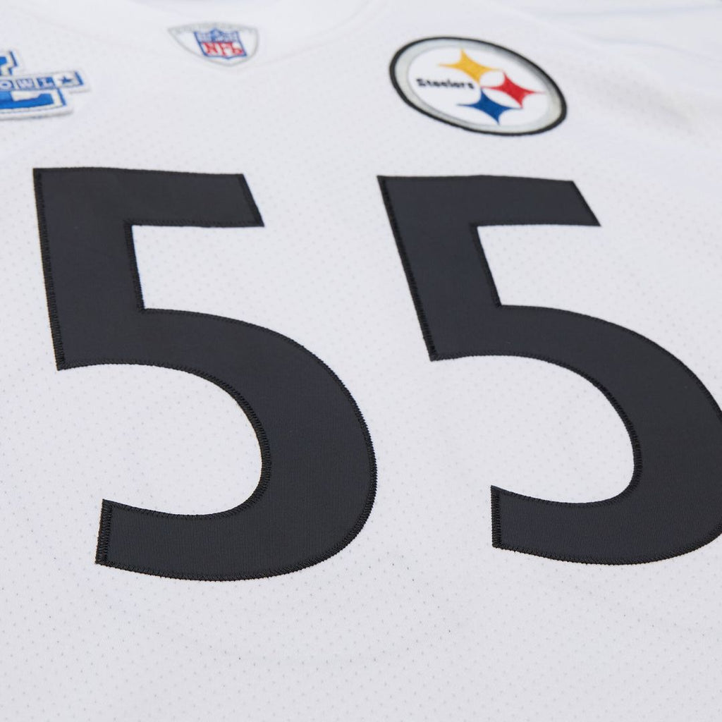 Joey Porter Pittsburgh Steelers Mitchell & Ness 2005 Authentic Throwback Retired Player Jersey - White Official NFL Team Apparel Football Fan Gear