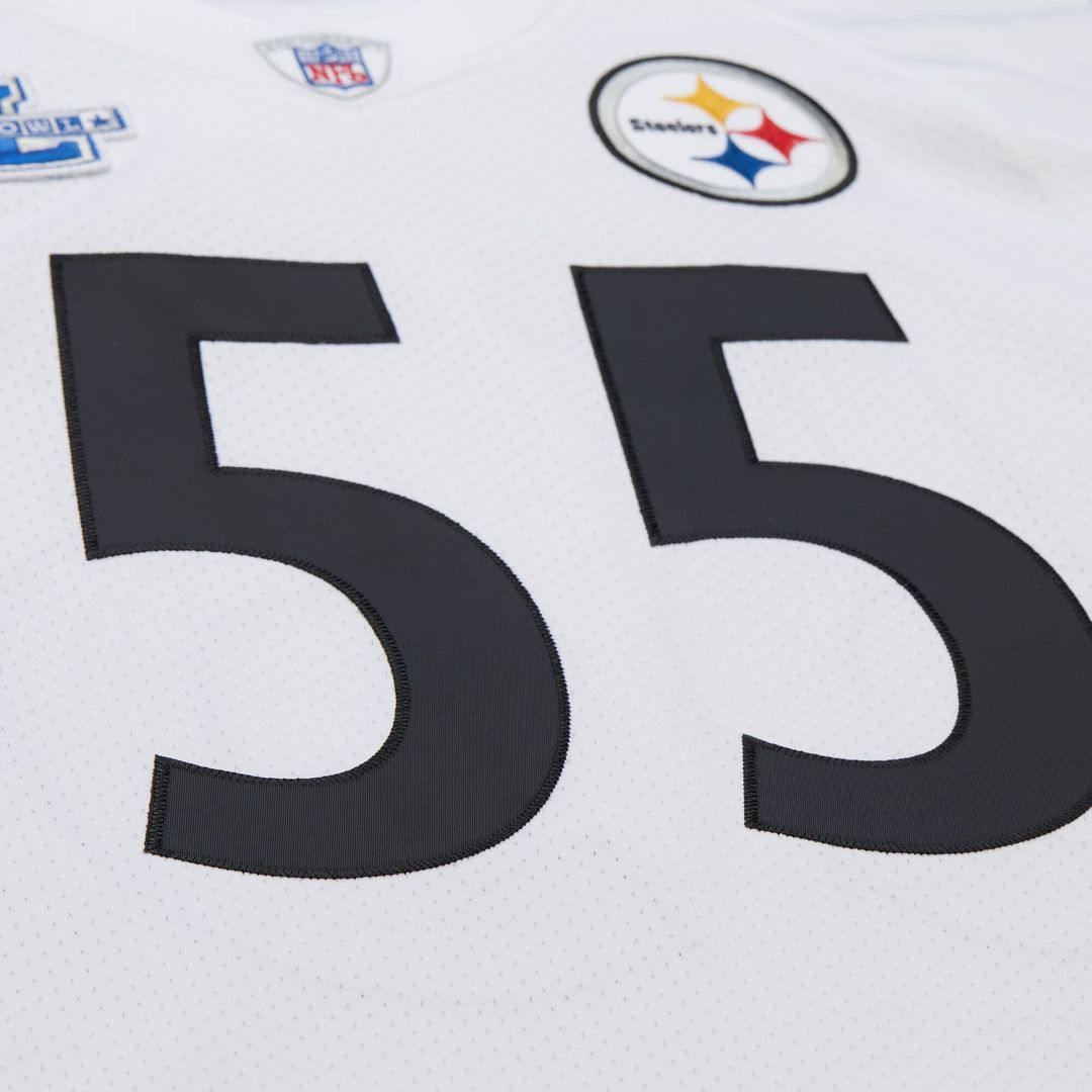 Joey Porter Pittsburgh Steelers Mitchell & Ness 2005 Authentic Throwback Retired Player Jersey - White Official NFL Team Apparel Football Fan Gear