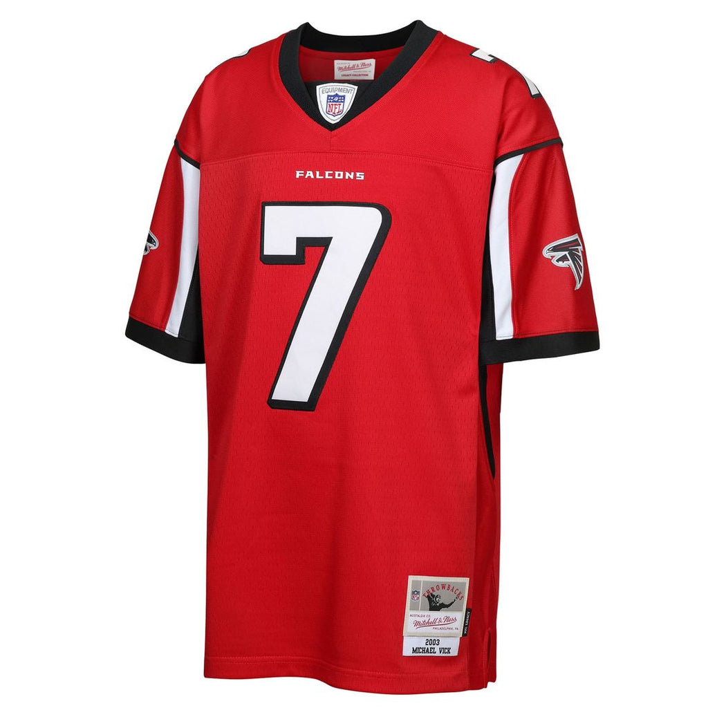 Michael Vick Atlanta Falcons Mitchell & Ness Youth 2003 Legacy Retired Player Jersey - Red Official NFL Team Apparel Football Fan Gear