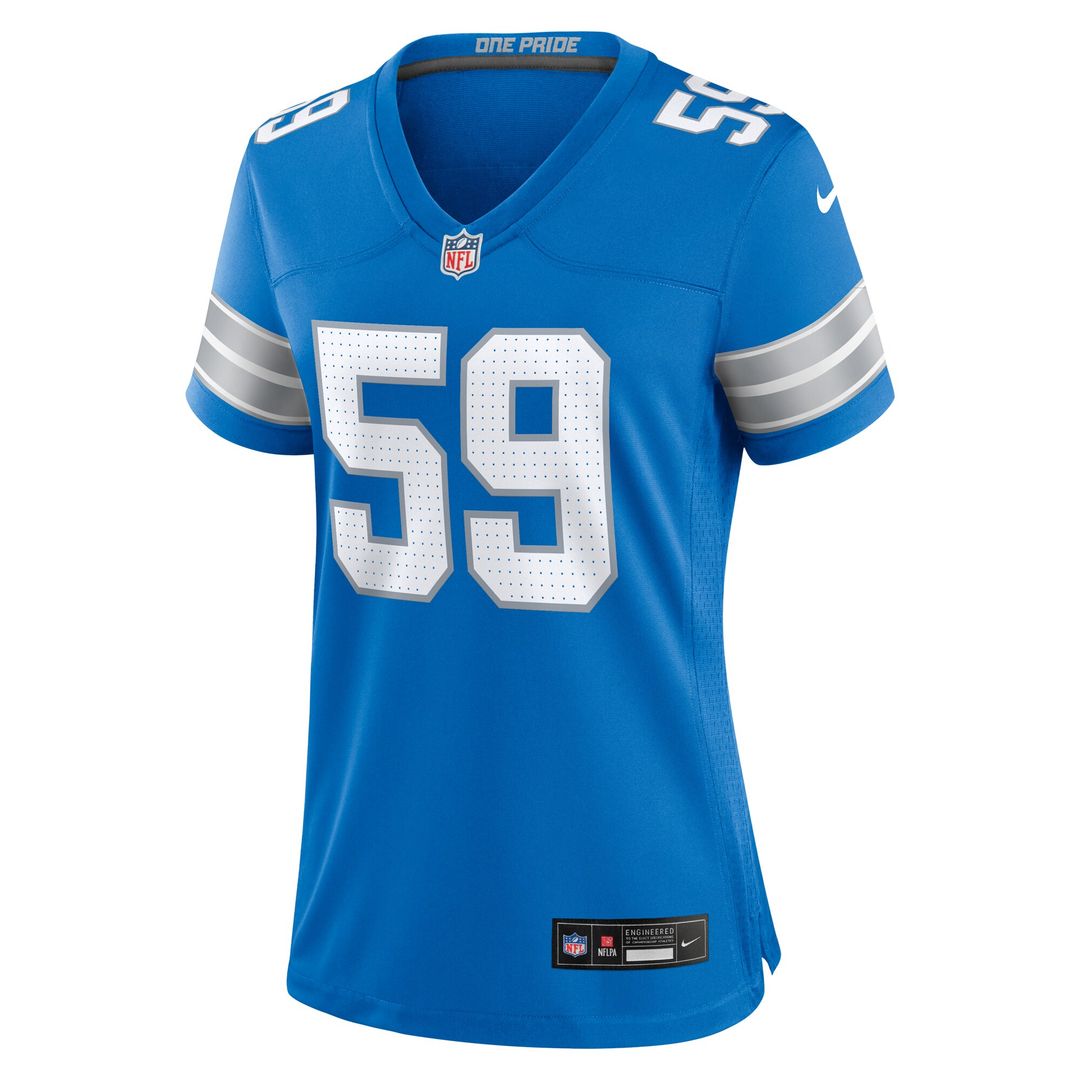 Giovanni Manu Detroit Lions Nike Women's Team Game Jersey - Blue Official NFL Team Apparel Football Fan Gear