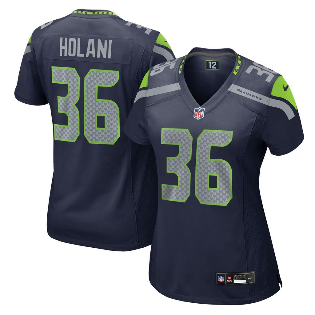 George Holani Seattle Seahawks Nike Women's Team Game Jersey - College Navy Official NFL Team Apparel Football Fan Gear