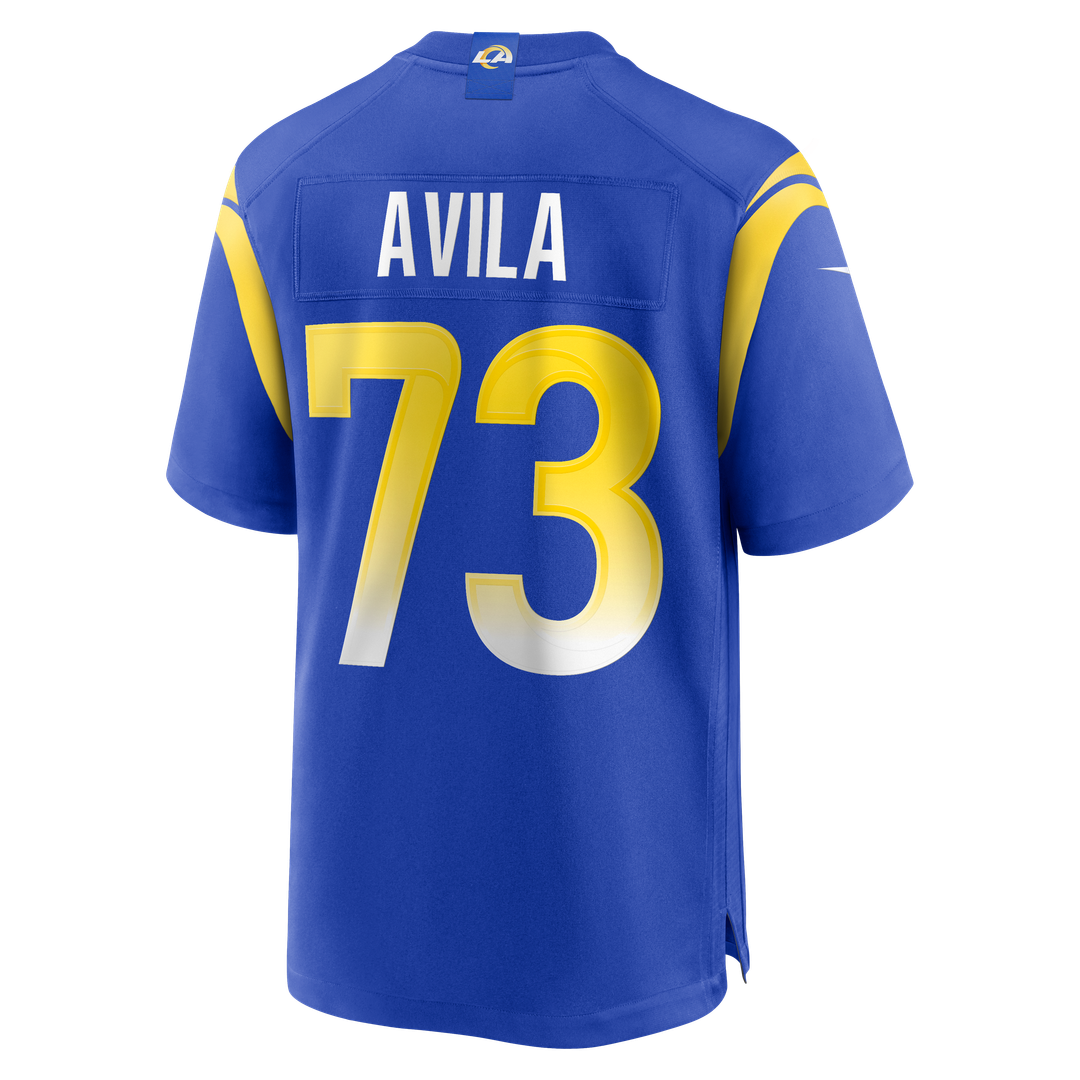 Steve Avila Los Angeles Rams Nike Home Game Jersey - Royal Official NFL Team Apparel Football Fan Gear