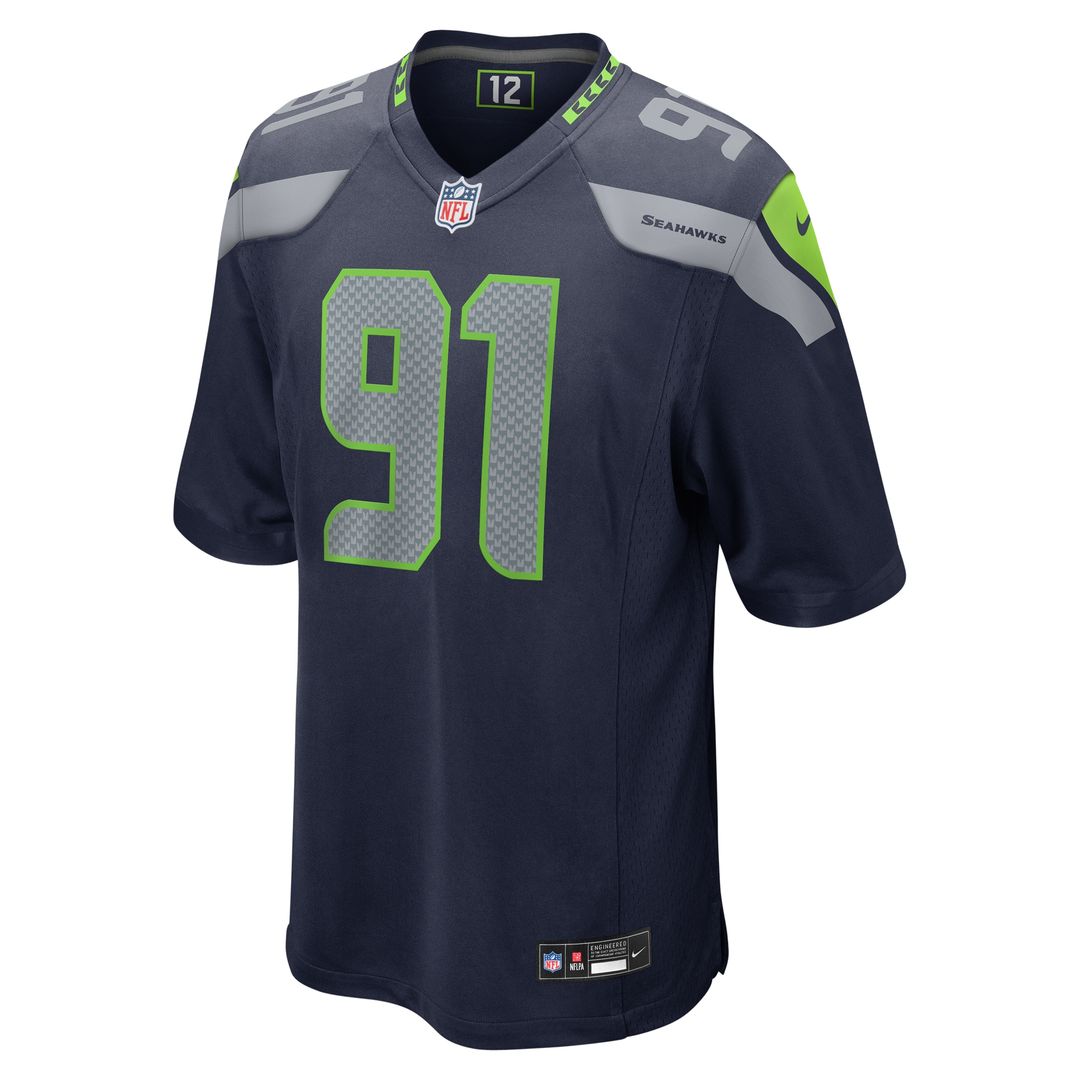 Byron Murphy II Seattle Seahawks Nike Player Game Jersey - College Navy Official NFL Team Apparel Football Fan Gear