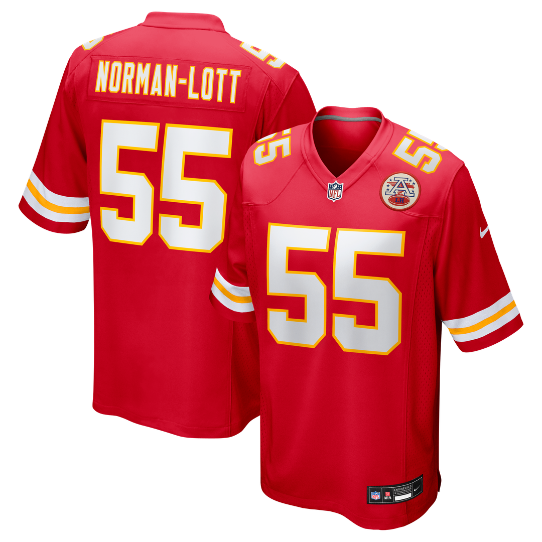 Omarr Norman-Lott Kansas City Chiefs Nike Team Game Jersey - Red Official NFL Team Apparel Football Fan Gear