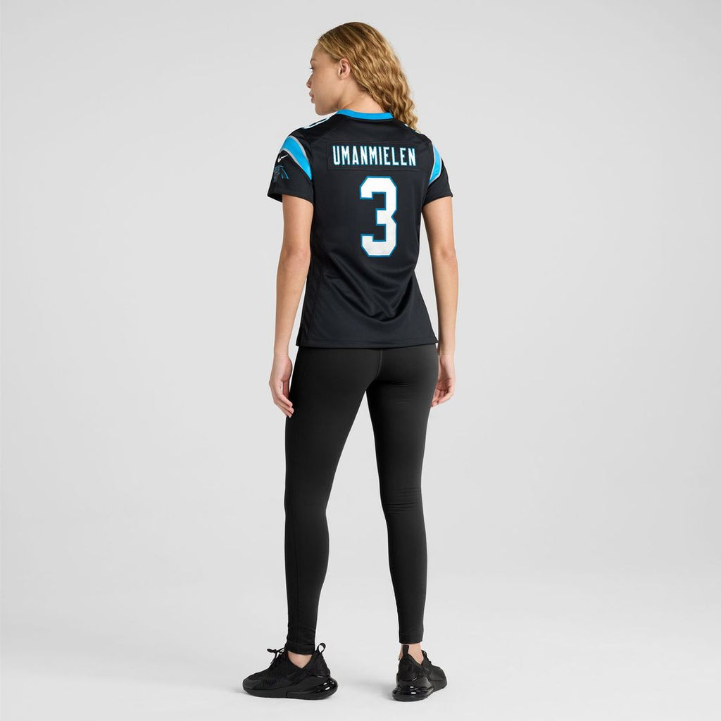 Princely Umanmielen Carolina Panthers Nike Women's Team Game Jersey - Black Official NFL Team Apparel Football Fan Gear