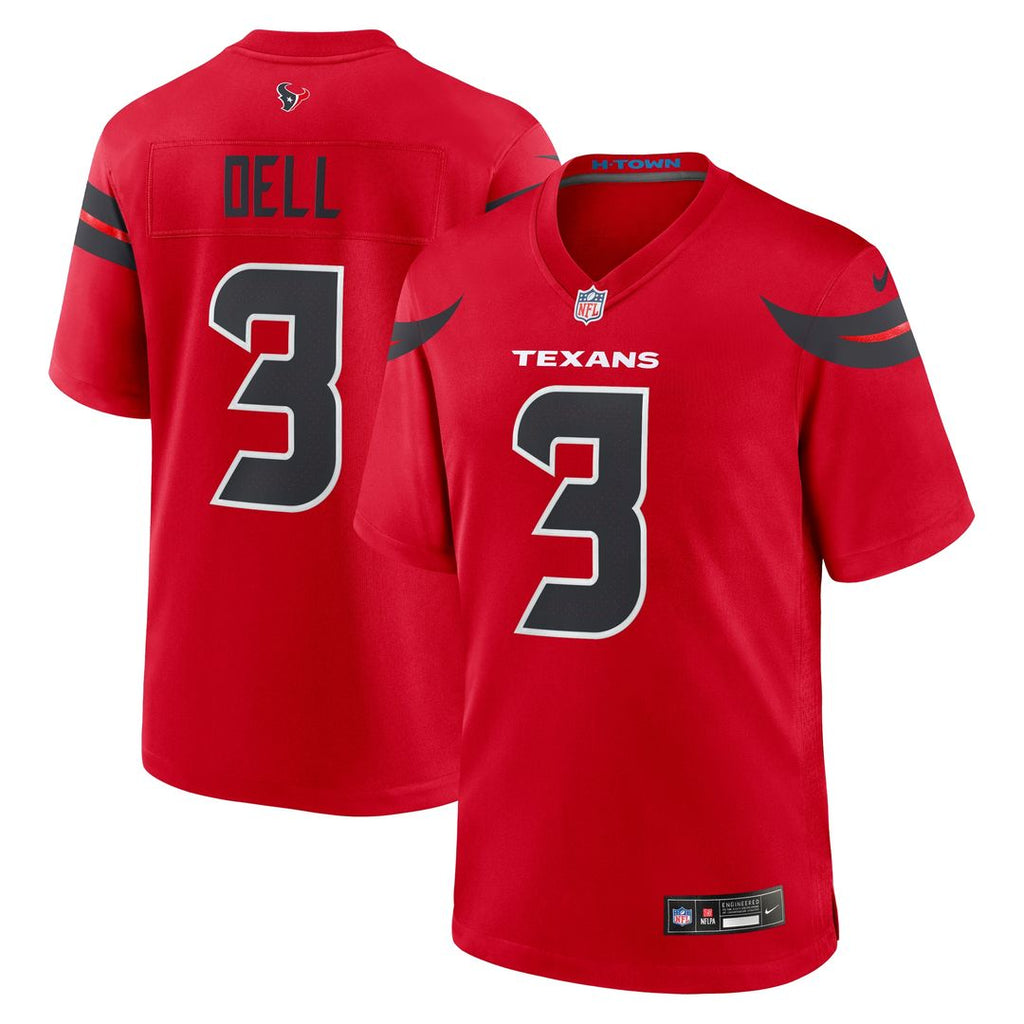 Tank Dell Houston Texans Nike Alternate Game Jersey - Red Official NFL Team Apparel Football Fan Gear