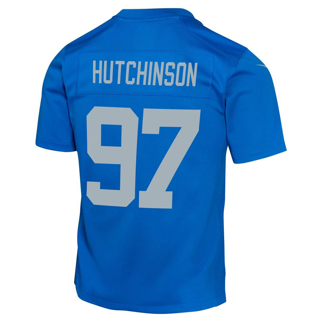 Aidan Hutchinson Detroit Lions Nike Youth Game Jersey - Blue Official NFL Team Apparel Football Fan Gear