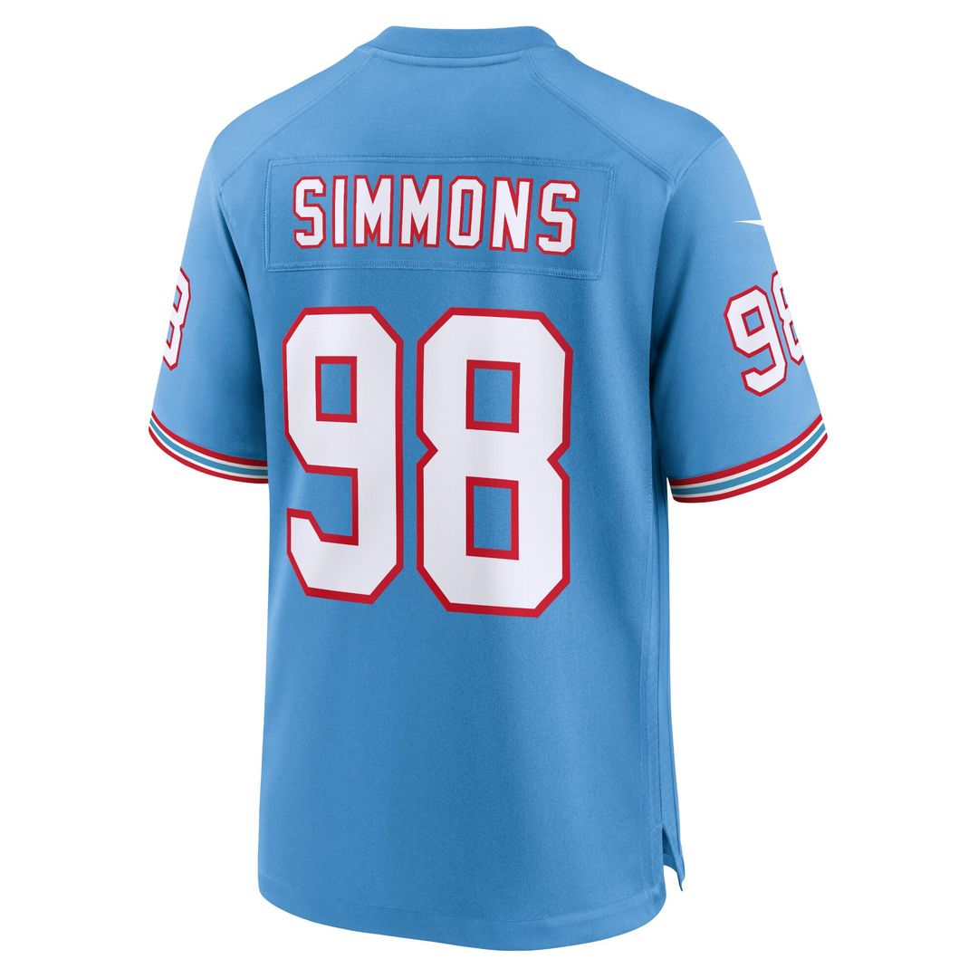 Jeffery Simmons Tennessee Titans Nike Youth Game Jersey - Light Blue Official NFL Team Apparel Football Fan Gear
