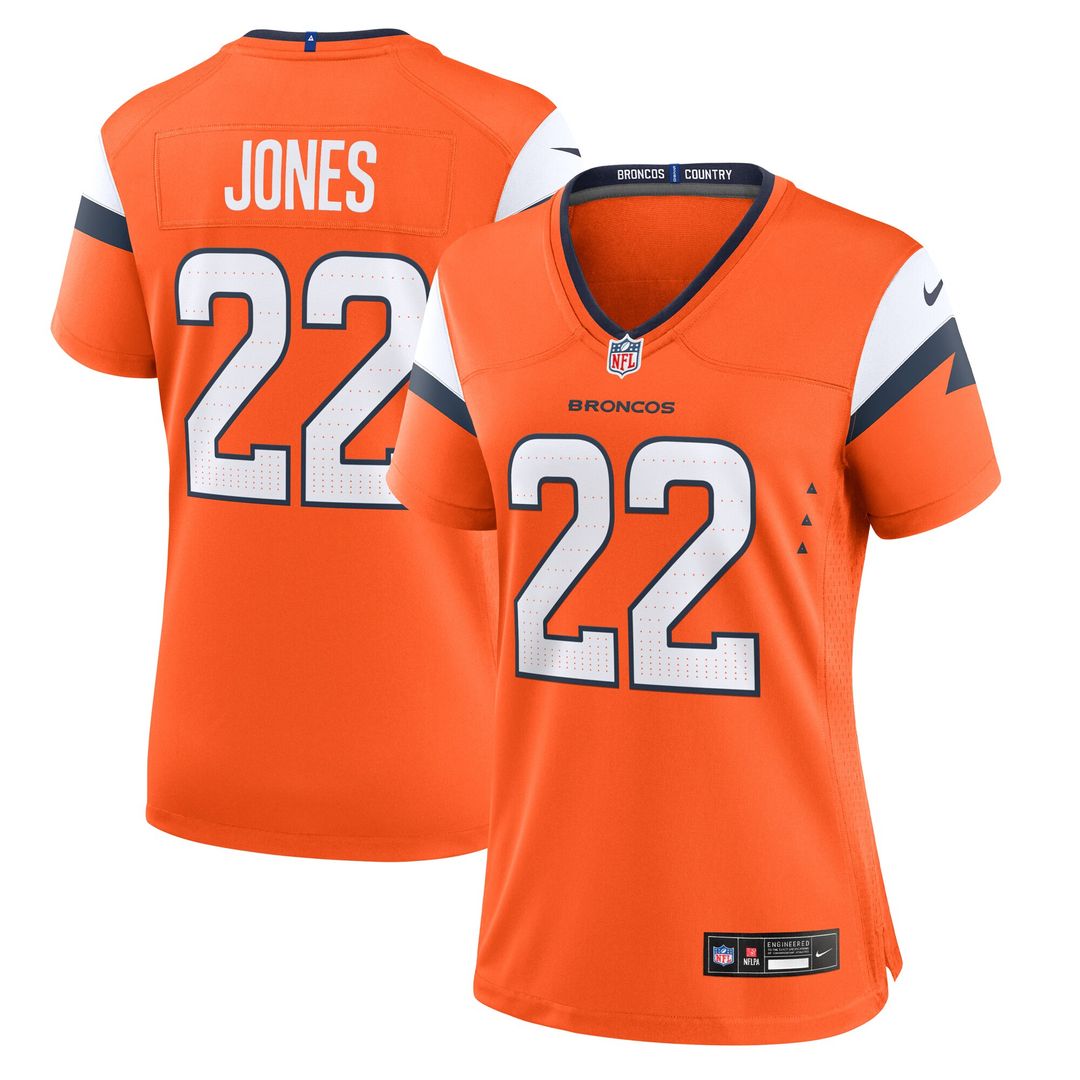 Brandon Jones Denver Broncos Nike Women's Team Game Jersey - Orange Official NFL Team Apparel Football Fan Gear
