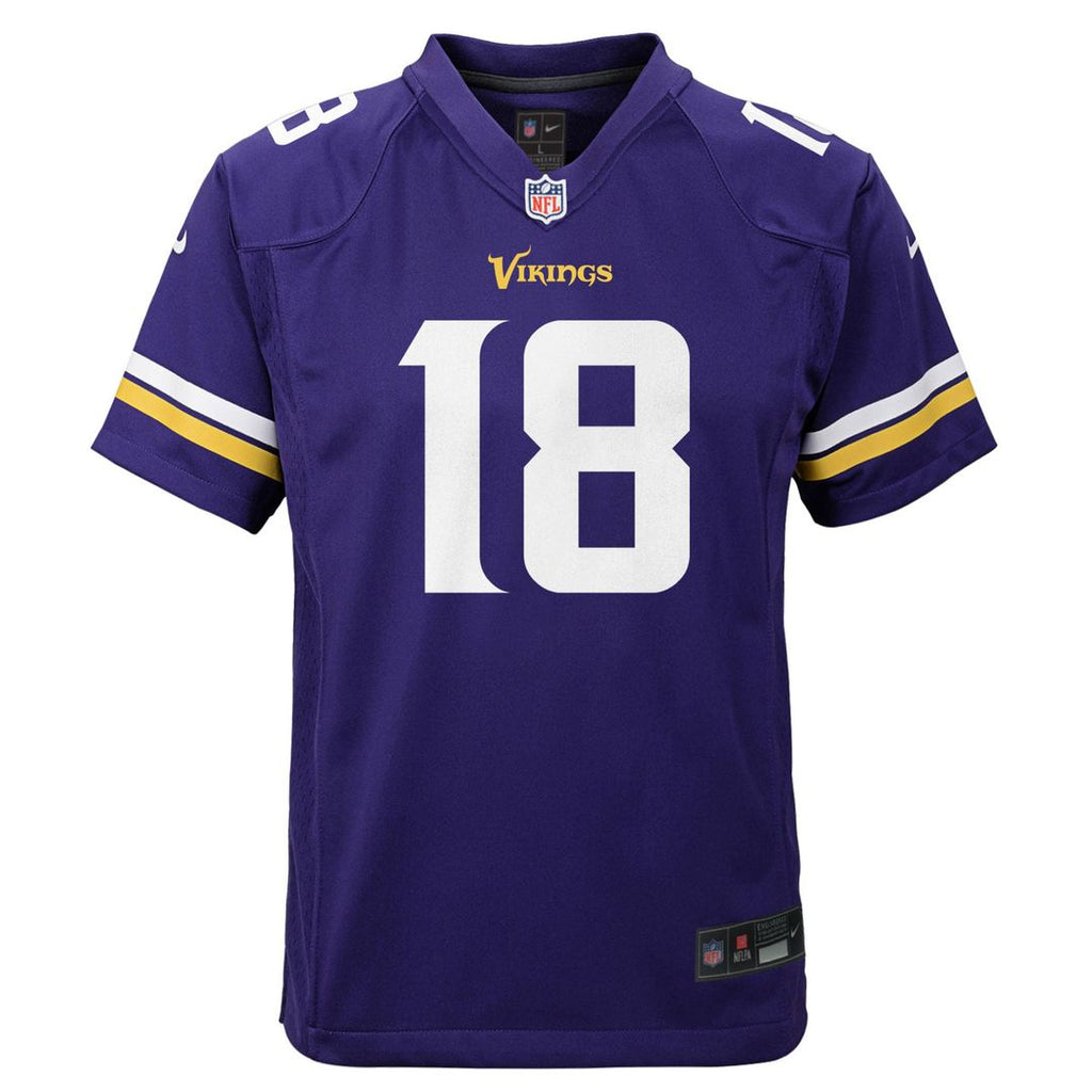 Justin Jefferson Minnesota Vikings Nike Youth Game Jersey - Purple Official NFL Team Apparel Football Fan Gear