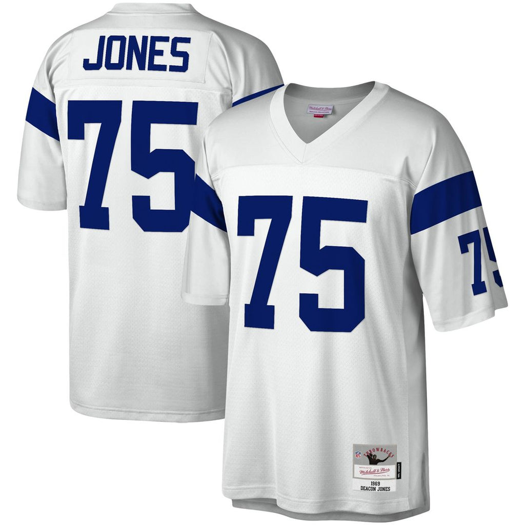 Deacon Jones Los Angeles Rams Mitchell & Ness Legacy Replica Jersey - White Official NFL Team Apparel Football Fan Gear