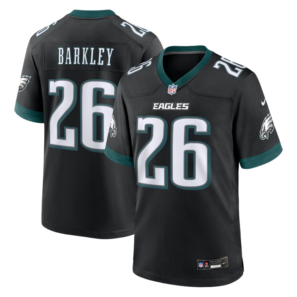 Saquon Barkley Philadelphia Eagles Nike Alternate Game Jersey - Black Official NFL Team Apparel Football Fan Gear