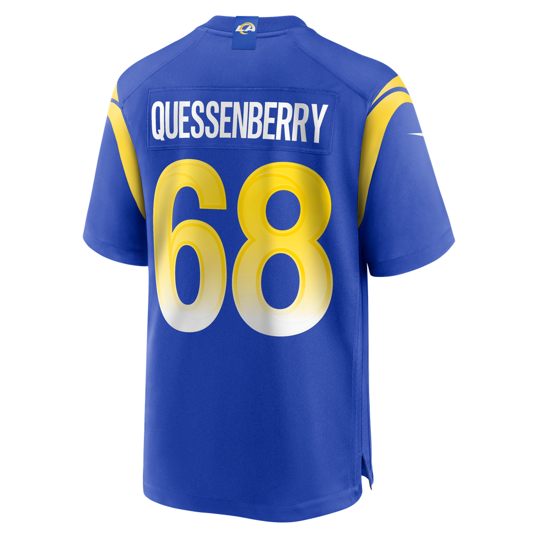 David Quessenberry Los Angeles Rams Nike Team Game Jersey - Royal Official NFL Team Apparel Football Fan Gear