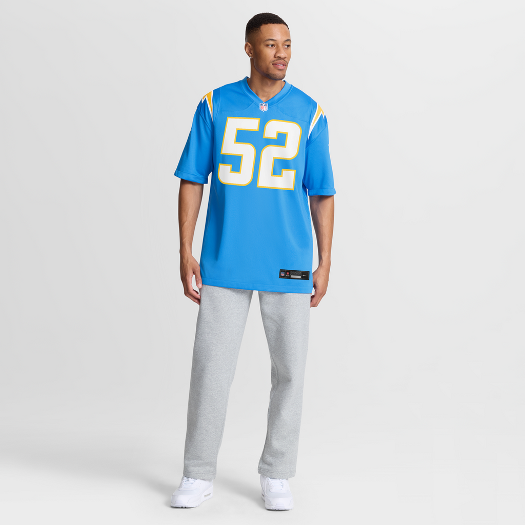 Khalil Mack Los Angeles Chargers Nike Game Jersey - Powder Blue Official NFL Team Apparel Football Fan Gear