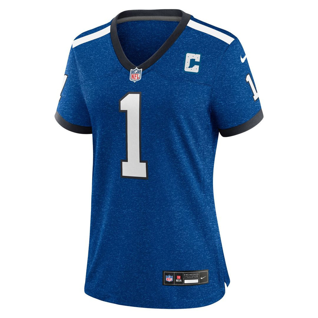 Ahmad Sauce Gardner Indianapolis Colts Nike Women's Alternate 2 Indiana Nights Game Jersey - Heather Royal Official NFL Team Apparel Football Fan Gear
