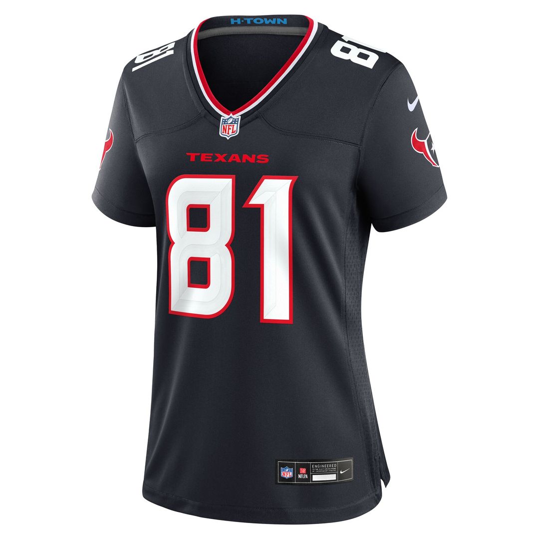 Jayden Higgins Houston Texans Nike Women's Game Jersey - Navy Official NFL Team Apparel Football Fan Gear