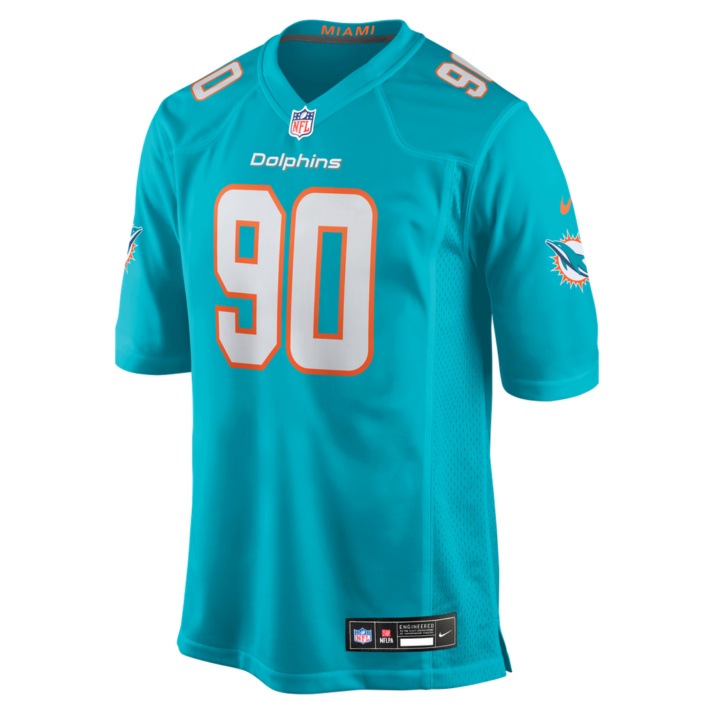 Kenneth Grant Miami Dolphins Nike Team Game Jersey - Aqua Official NFL Team Apparel Football Fan Gear