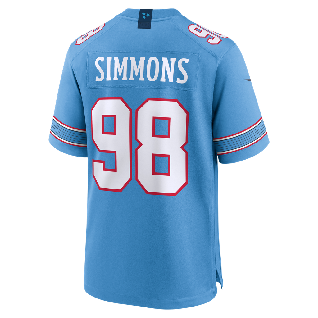 Jeffery Simmons Tennessee Titans Nike Game Jersey - Light Blue Official NFL Team Apparel Football Fan Gear