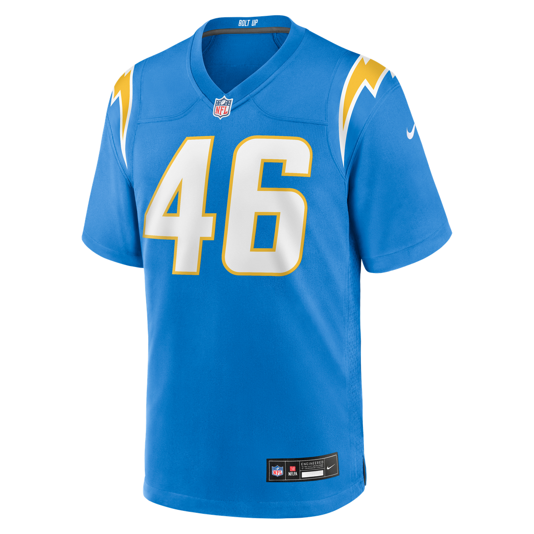 Nikko Reed Los Angeles Chargers Nike Team Game Jersey - Powder Blue Official NFL Team Apparel Football Fan Gear