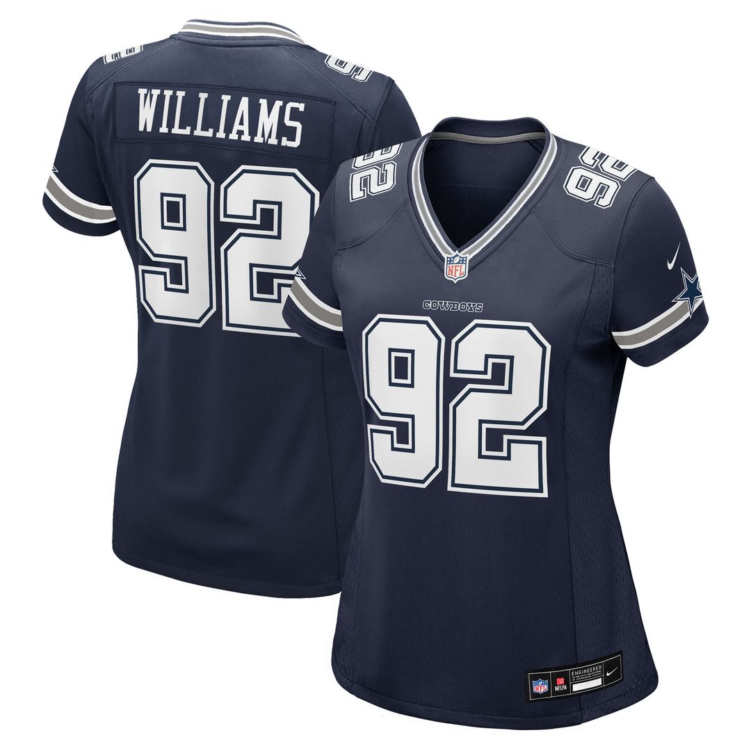Quinnen Williams Dallas Cowboys Nike Women's Team Game Jersey - Navy Official NFL Team Apparel Football Fan Gear