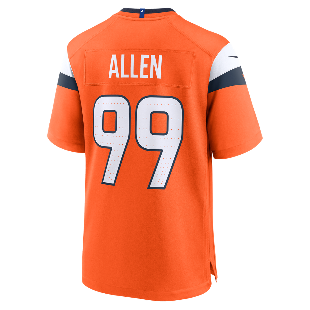 Zach Allen Denver Broncos Nike Team Game Jersey - Orange Official NFL Team Apparel Football Fan Gear
