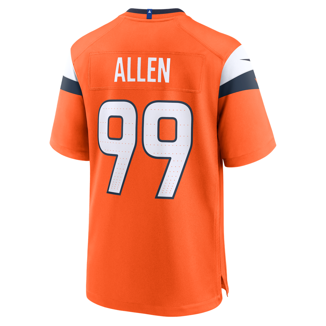 Zach Allen Denver Broncos Nike Team Game Jersey - Orange Official NFL Team Apparel Football Fan Gear