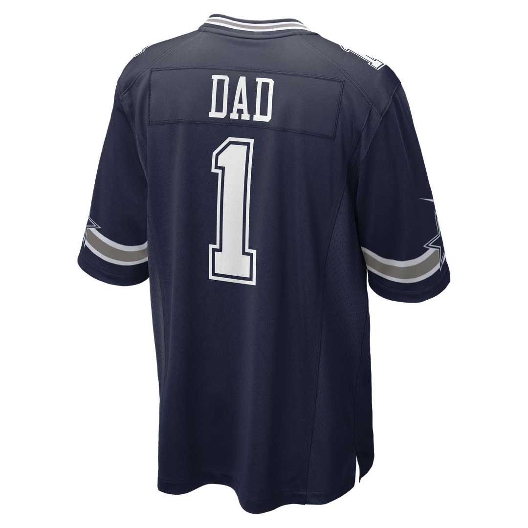Number 1 Dad Dallas Cowboys Nike Game Jersey - Navy Official NFL Team Apparel Football Fan Gear