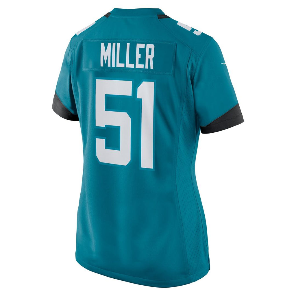 Ventrell Miller Jacksonville Jaguars Nike Women's Game Jersey - Teal Official NFL Team Apparel Football Fan Gear