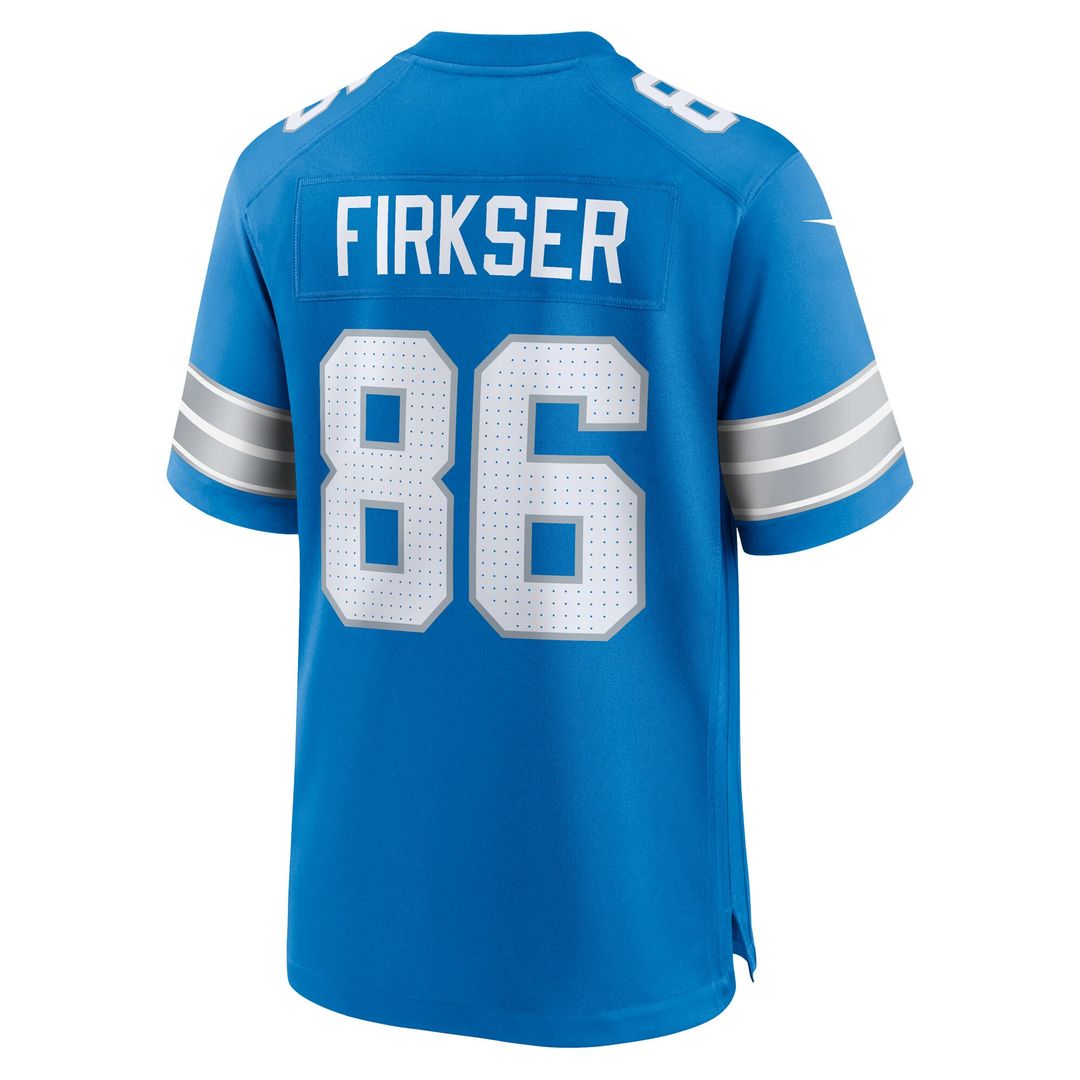 Anthony Firkser Detroit Lions Nike Team Game Jersey - Blue Official NFL Team Apparel Football Fan Gear
