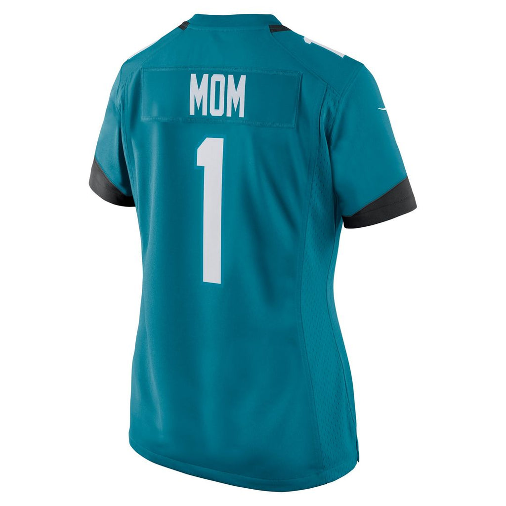 Number 1 Mom Jacksonville Jaguars Nike Women's Game Jersey - Teal Official NFL Team Apparel Football Fan Gear
