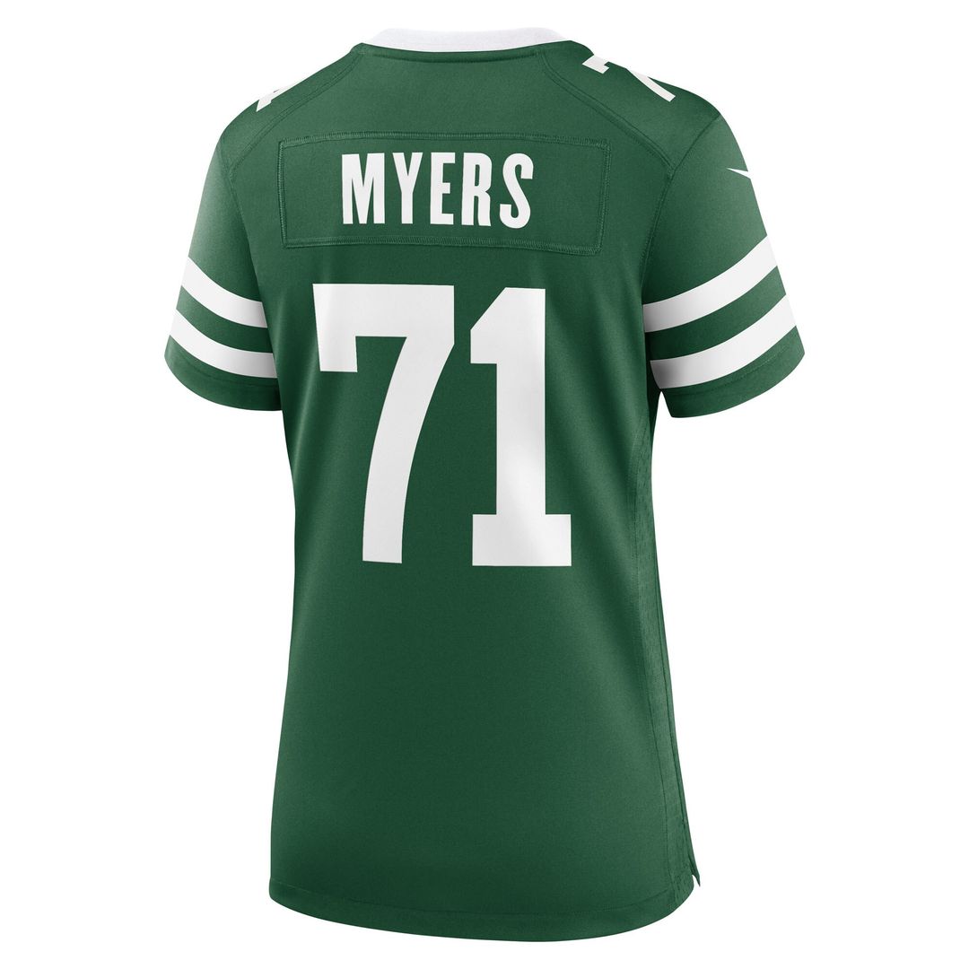 Josh Myers New York Jets Nike Women's Game Jersey - Legacy Green Official NFL Team Apparel Football Fan Gear