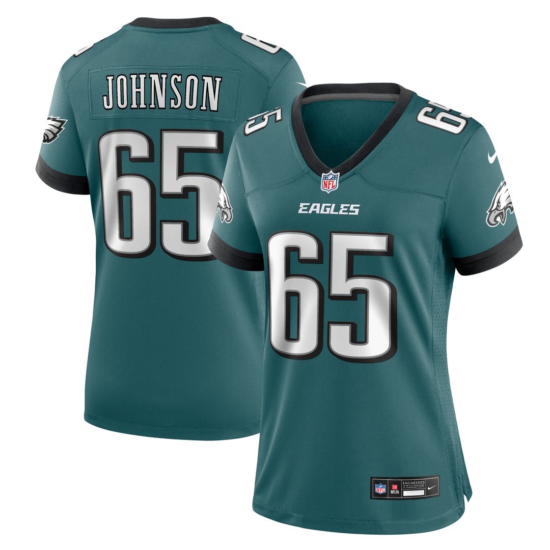 Lane Johnson Philadelphia Eagles Nike Women's Team Game Jersey - Midnight Green Official NFL Team Apparel Football Fan Gear